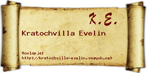 Kratochvilla Evelin névjegykártya